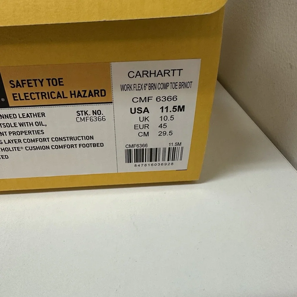 Carhartt Safety Toe Electrical Hazard Work Boots Flex 6